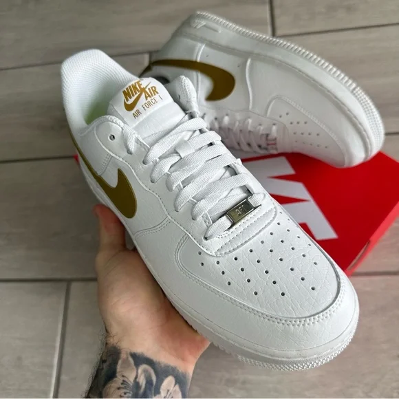 NIKE AIR FORCE 1 LOW WHITE TAN - Picture 2 of 4